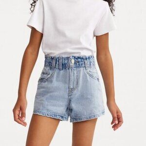 H&M Denim Shorts Blue Wash Girls Size 6 Elastic Waist